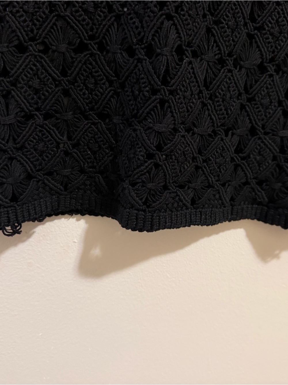 Sleeveless Black Crochet Mini Dress - Picture 5 of 6
